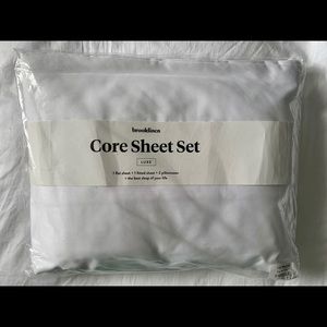 Brooklinen Luxe Core Sheet Set, White, Queen